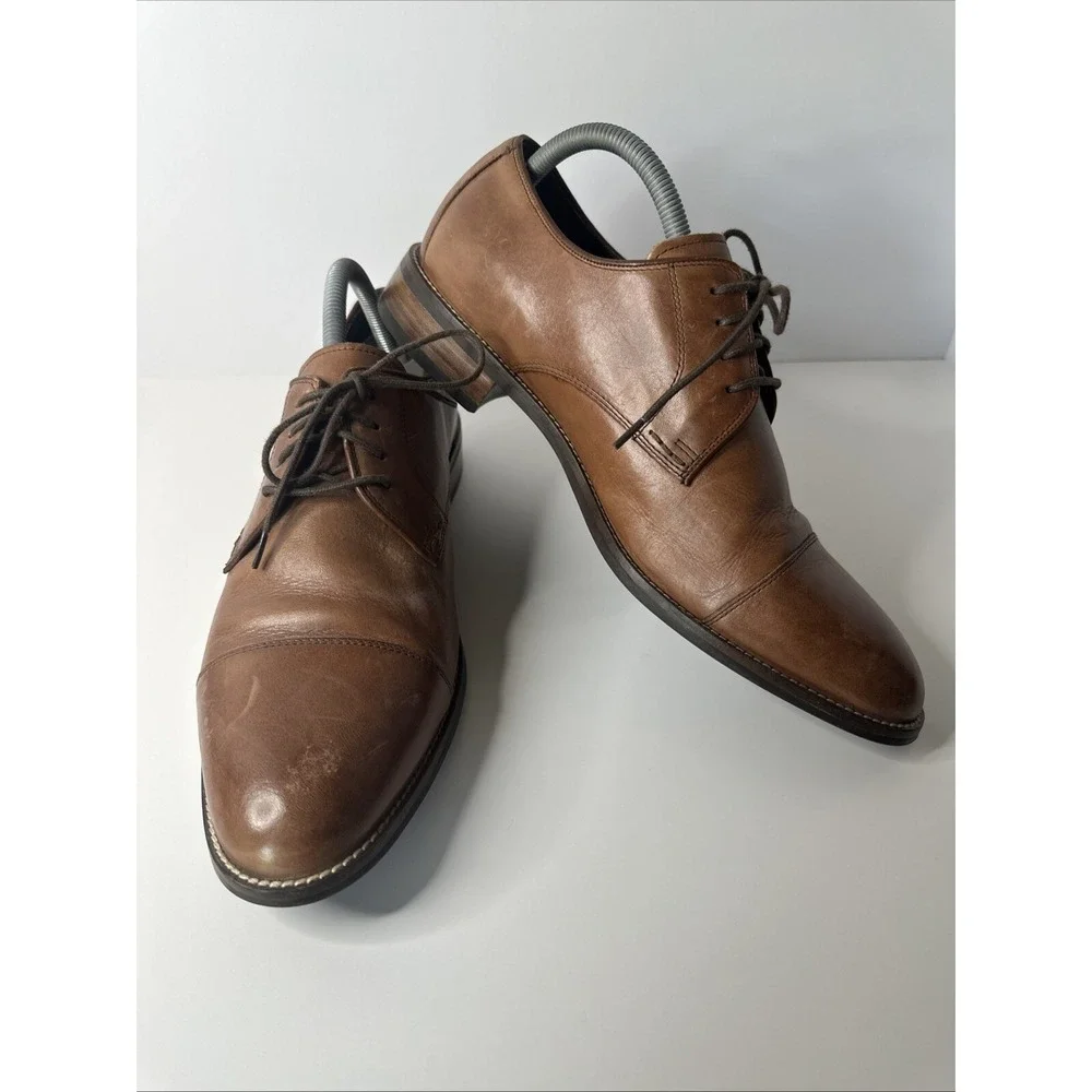 Cole Haan C11632 Men's Lenox Hill Cap Oxford British Tan Leather Dress Shoes 10W